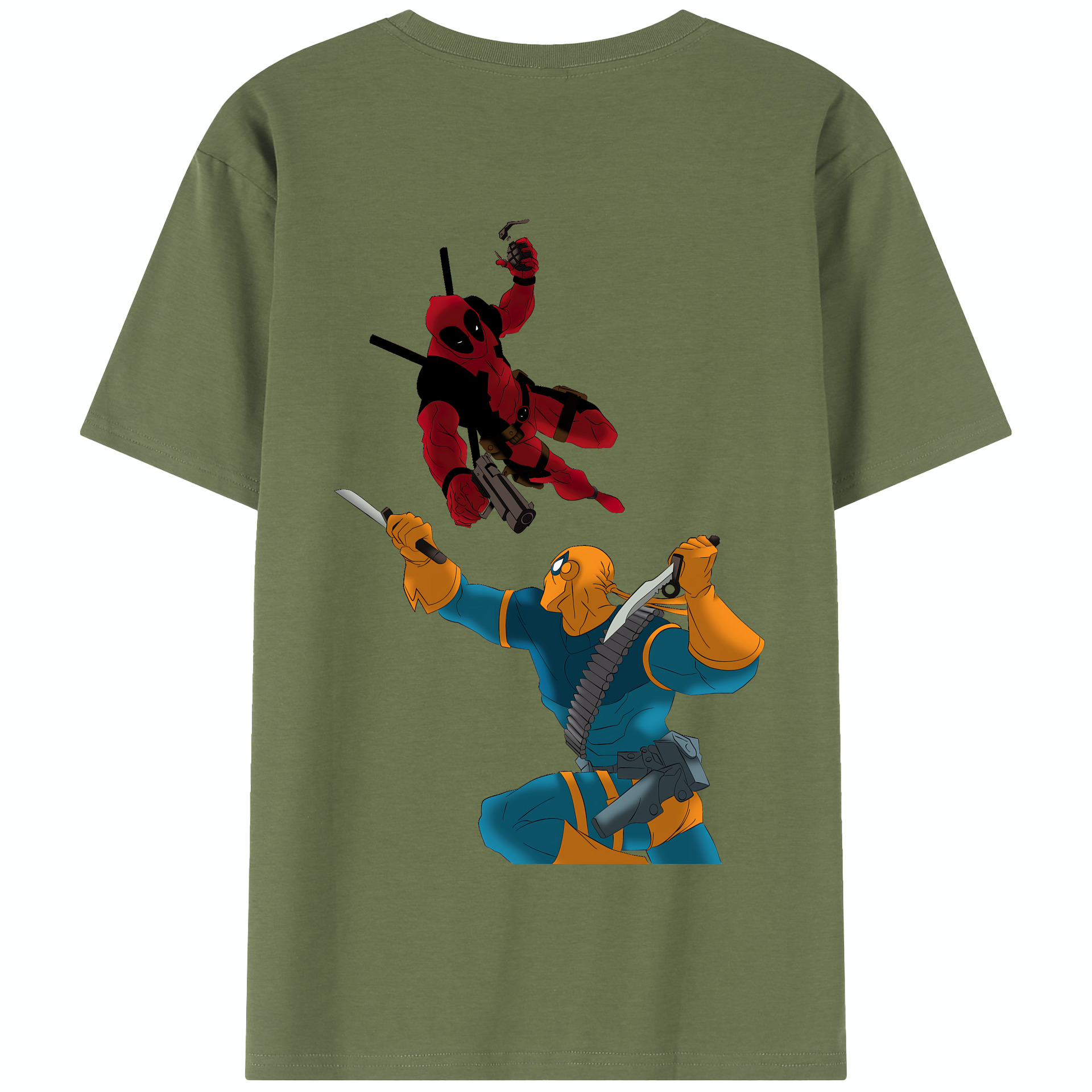 （画像用） Deadpool デッドプール 綿100％半袖Tシャツ（背面プリント）